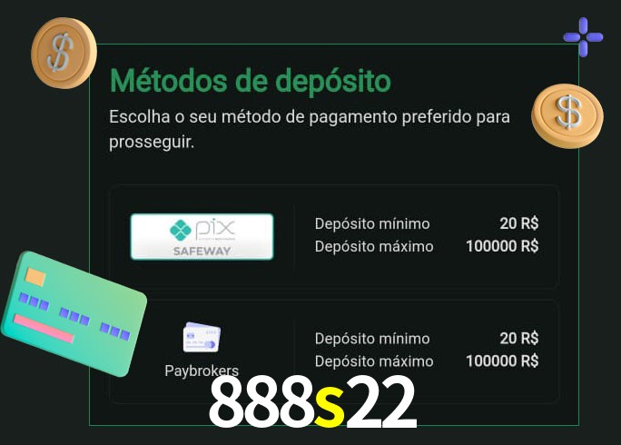 O cassino 888s22 oferece uma grande variedade de métodos de pagamento
